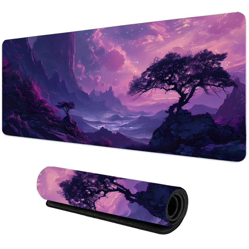 Night Moonlight Large Non-Slip Gaming Mouse Pad - Perfect for Esports & Office Use!