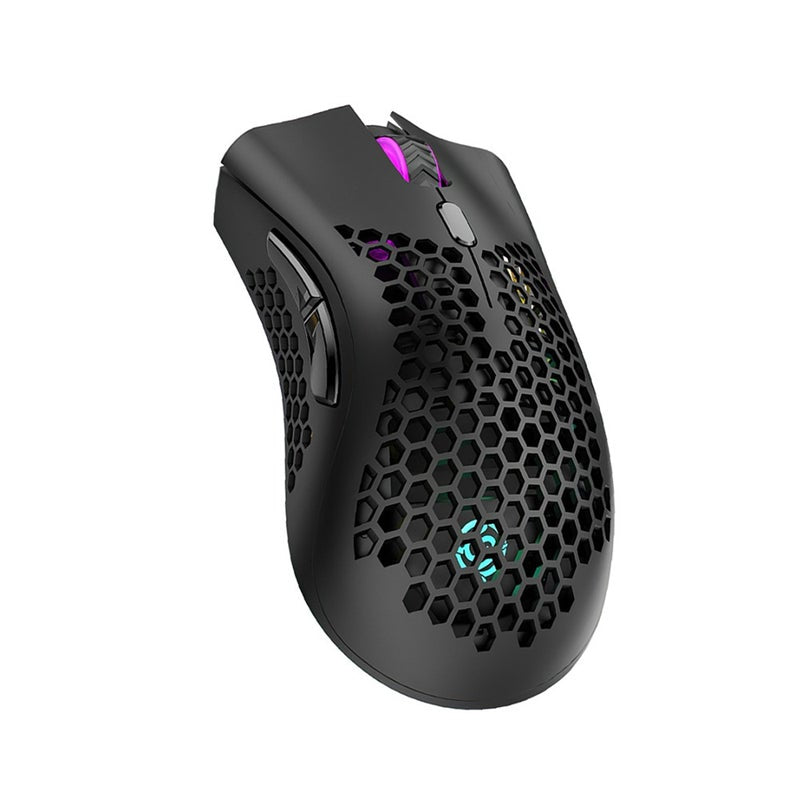 Experience Ultimate Precision with the 2.4G Wireless RGB Backlit Gaming Mouse - Rechargeable, 1600 DPI, Perfect for Laptops and Desktops!