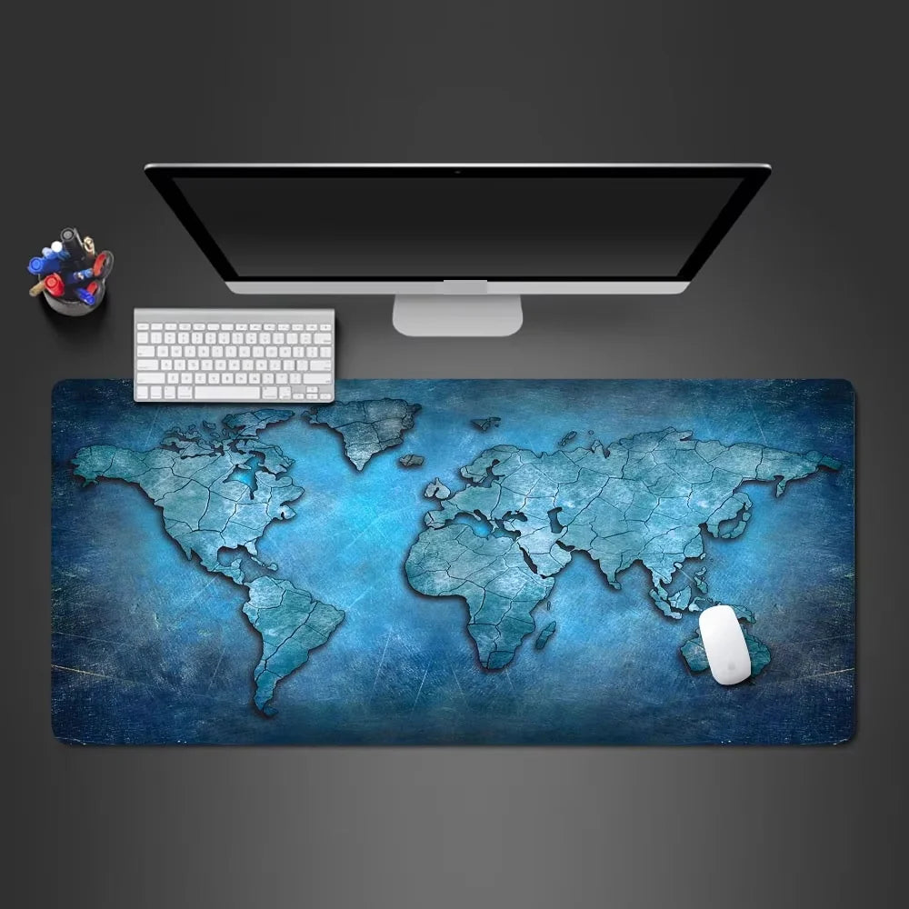 Extra Large World Map Gaming Mouse Pad - Non-Slip Rubber Desk Mat for PC & Laptop - Perfect Gamer Desk Accessory