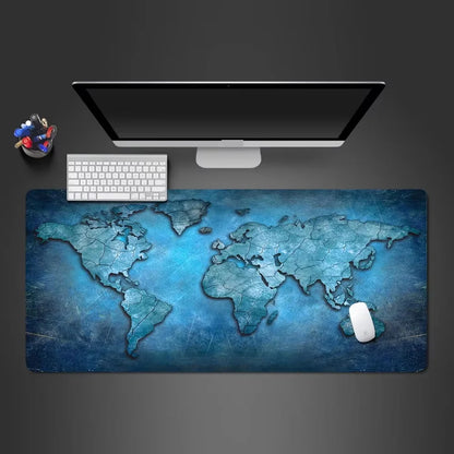 Extra Large World Map Gaming Mouse Pad - Non-Slip Rubber Desk Mat for PC & Laptop - Perfect Gamer Desk Accessory