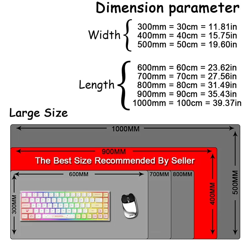 Sakura Landscape XXL Gaming Mouse Pad - Perfect Desk Mat for Gamers & Office Use (1000x500x3mm)