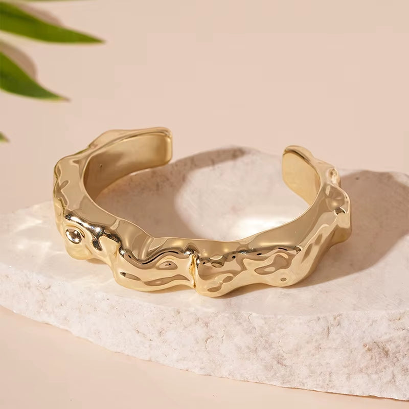 Fashion Exaggerated Irregular Bracelets for Women Simple Hip Hop Rock Personality Plastic Cuff Bangle Trendy Jewelry