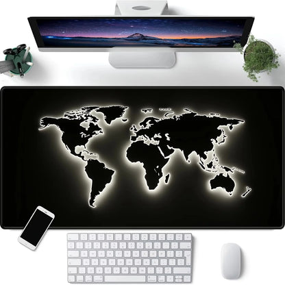 Extra Large World Map Gaming Mouse Pad - Non-Slip Rubber Desk Mat for PC & Laptop - Perfect Gamer Desk Accessory