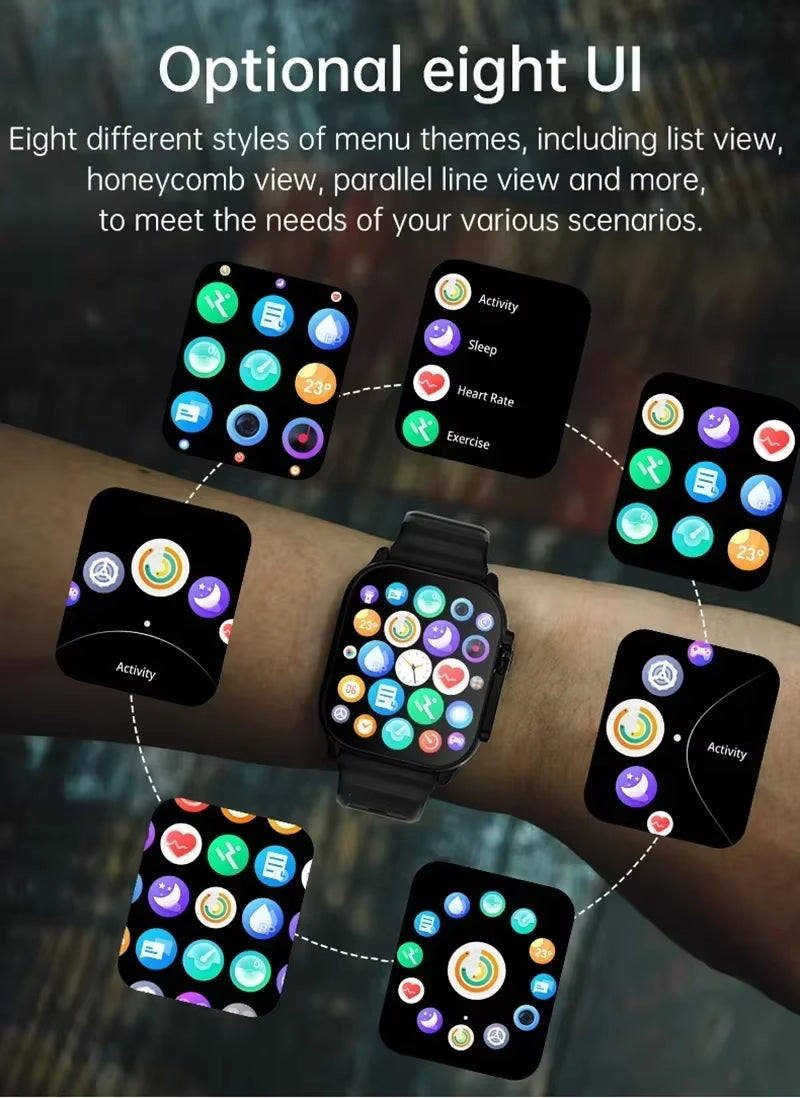 Bluetooth Smartwatch with Heart Rate Monitor and Message Alerts for Android and iOS - Suitable for Men and Women