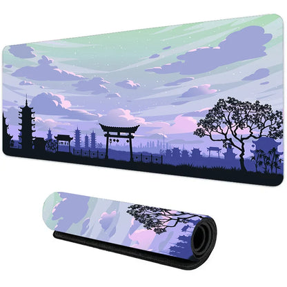 Night Moonlight Large Non-Slip Gaming Mouse Pad - Perfect for Esports & Office Use!