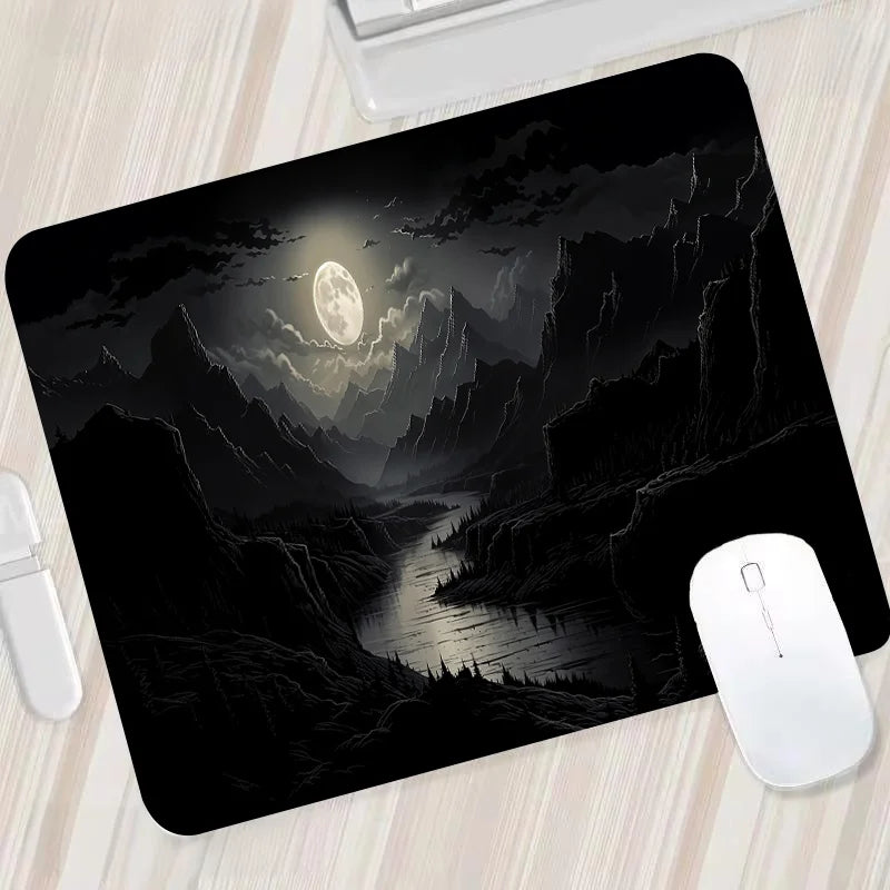 Night Moonlight Large Non-Slip Gaming Mouse Pad - Perfect for Esports & Office Use!