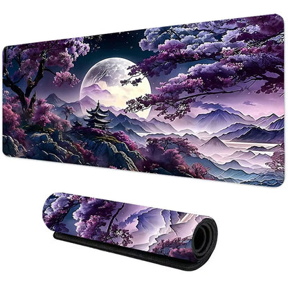 Night Moonlight Large Non-Slip Gaming Mouse Pad - Perfect for Esports & Office Use!