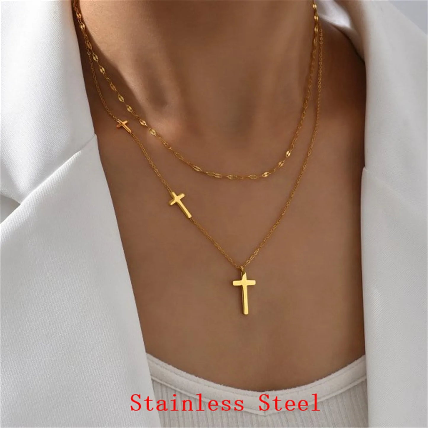 Elevate Your Style with the Rotatable Crown Rhinestone Cross Choker Necklace - Perfect Minimalist Christian Jewelry for Women