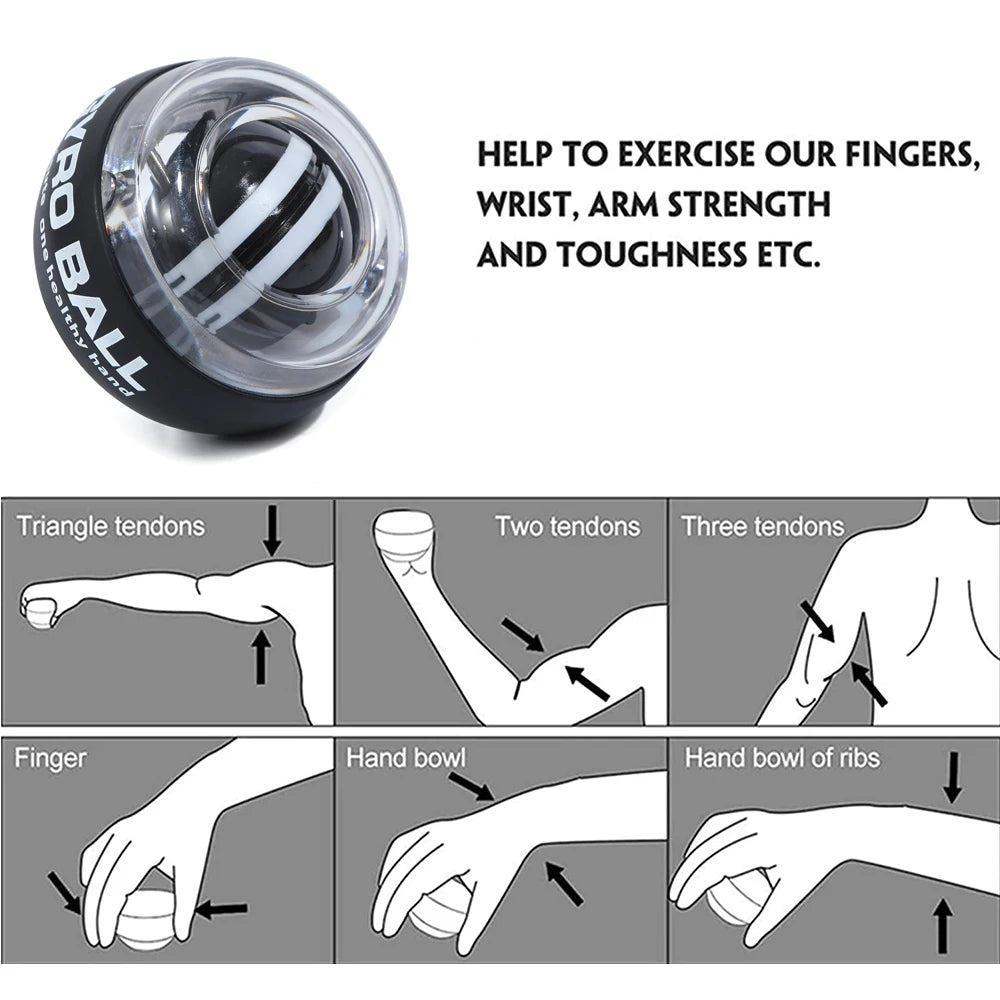 Revolutionary Self-Starting Wrist Gyro Ball Power Trainer - Enhance Your Forearm and Finger Strength for Ultimate Performance