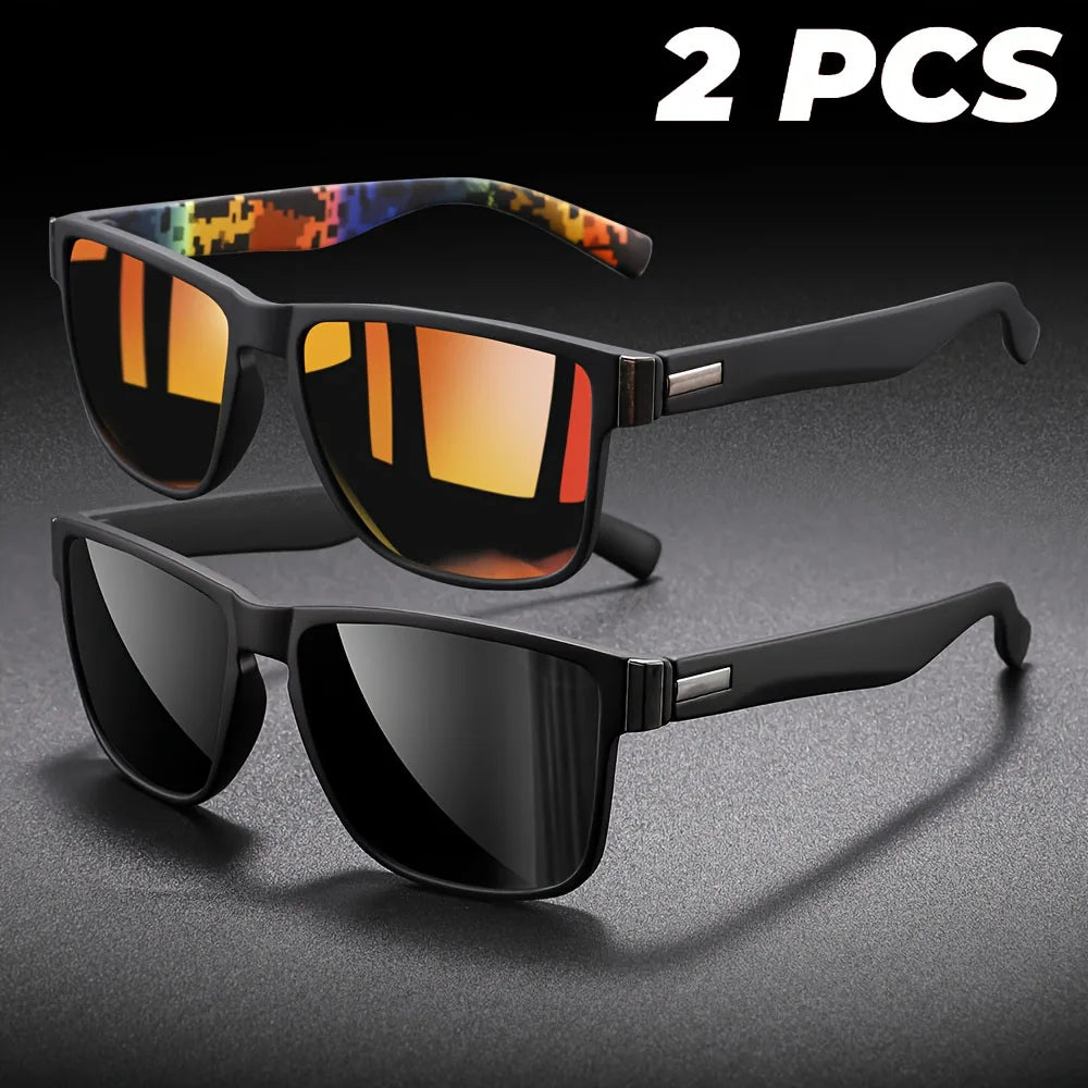 Stylish Unisex Square Vintage Polarized Sunglasses - Trendy Brand Eyewear for All!