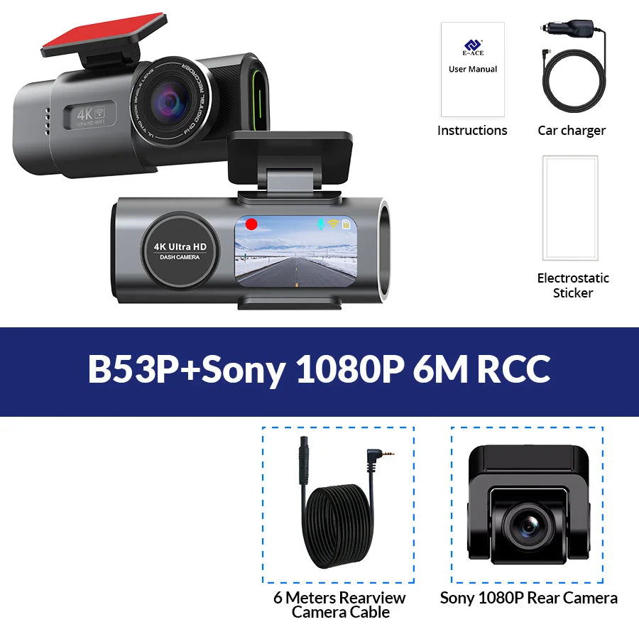 Capture Every Moment with Our 4K UHD Dash Cam: Night Vision, Built-In Wi-Fi, and GPS for 24/7 Protection