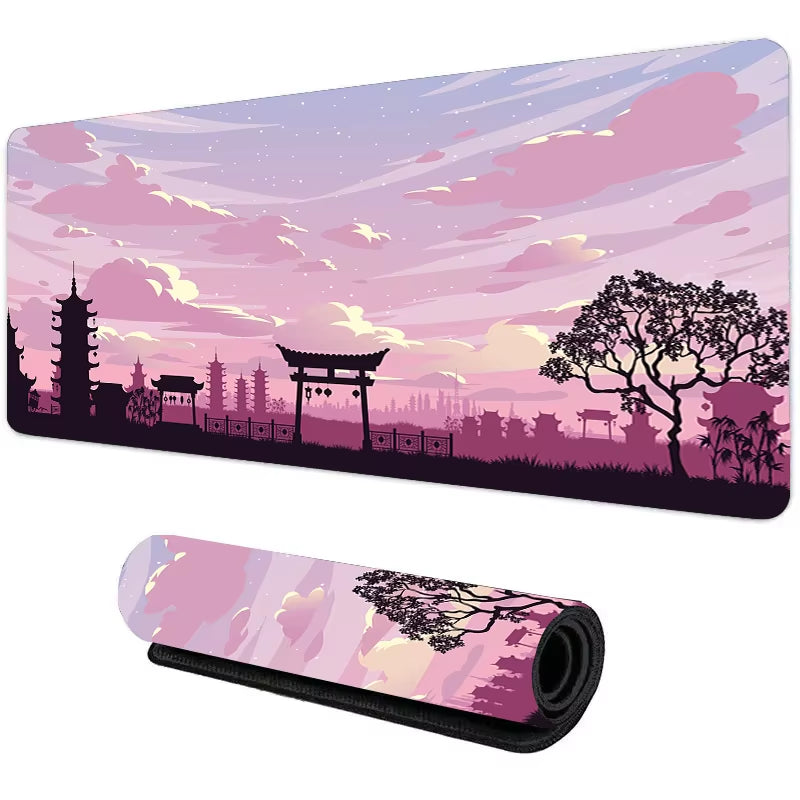 Night Moonlight Large Non-Slip Gaming Mouse Pad - Perfect for Esports & Office Use!