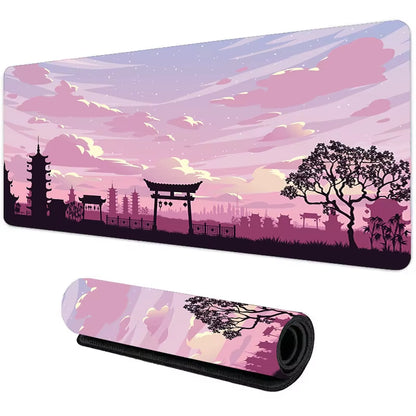 Night Moonlight Large Non-Slip Gaming Mouse Pad - Perfect for Esports & Office Use!