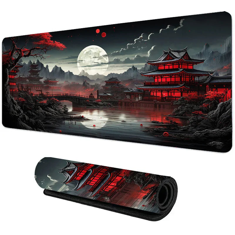 Night Moonlight Large Non-Slip Gaming Mouse Pad - Perfect for Esports & Office Use!