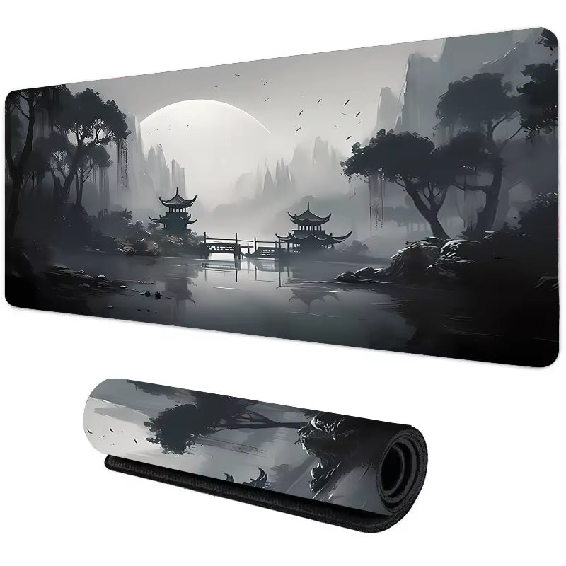 Night Moonlight Large Non-Slip Gaming Mouse Pad - Perfect for Esports & Office Use!