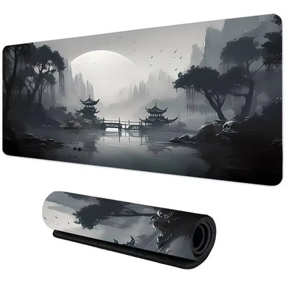 Night Moonlight Large Non-Slip Gaming Mouse Pad - Perfect for Esports & Office Use!