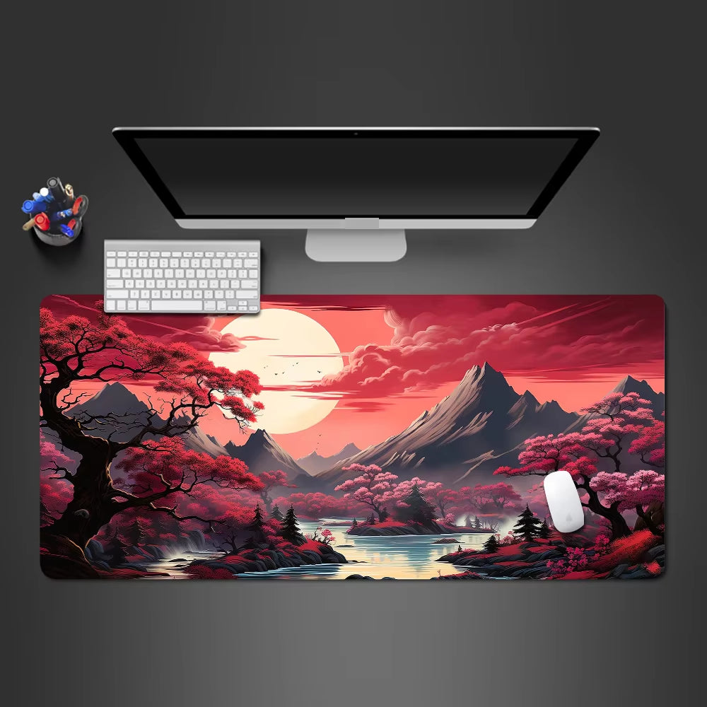 Sakura Landscape XXL Gaming Mouse Pad - Perfect Desk Mat for Gamers & Office Use (1000x500x3mm)