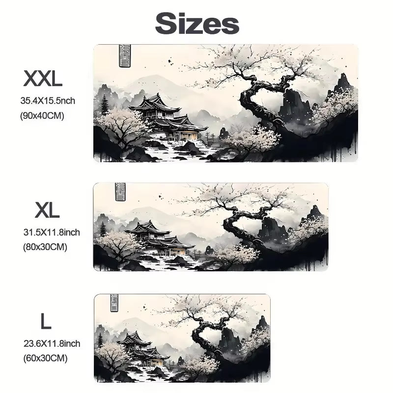 Sakura Landscape XXL Gaming Mouse Pad - Perfect Desk Mat for Gamers & Office Use (1000x500x3mm)