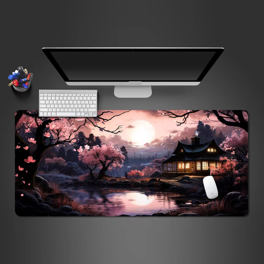 Sakura Landscape XXL Gaming Mouse Pad - Perfect Desk Mat for Gamers & Office Use (1000x500x3mm)